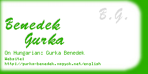 benedek gurka business card